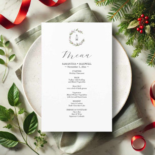 Rustic Winter Botanicals Wedding Decor Menus Flyer