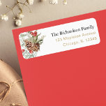 Rustic winter Christmas foliage label Return Address Label<br><div class="desc">For more advanced customisation of this design,  simply select the "Customise It" button above!</div>