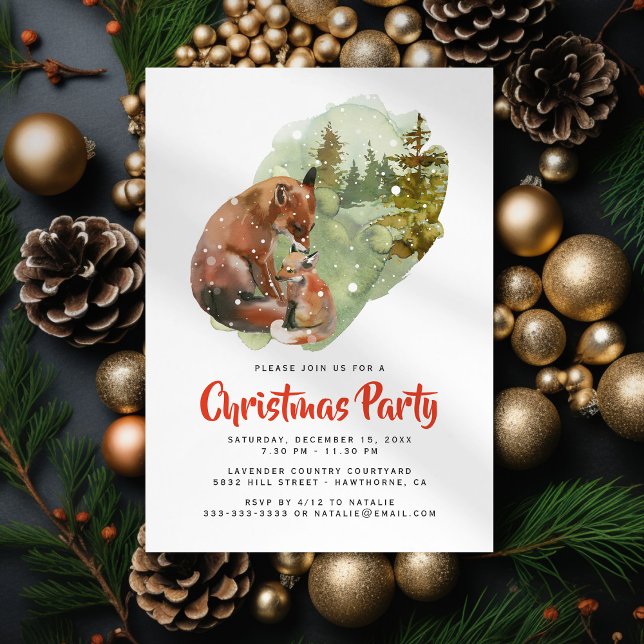 Rustic Winter Christmas Holiday Party Invitation (Creator Uploaded)