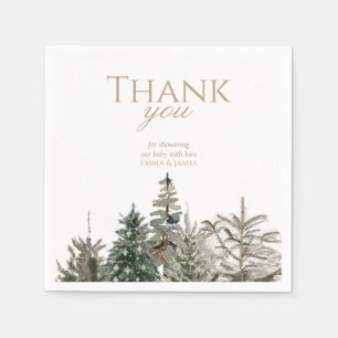 Rustic Winter Forest Christmas Napkins