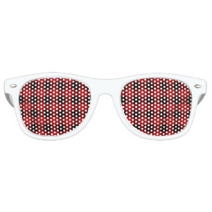 rustic winter holiday red black buffalo plaid retro sunglasses