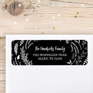 Rustic Winter Holiday Return Address Label