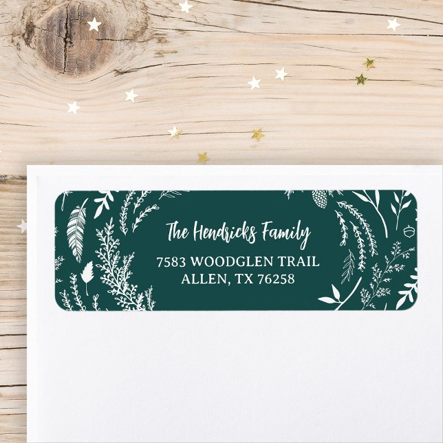 Rustic Winter Holiday Return Address Return Address Label (Creator Uploaded)