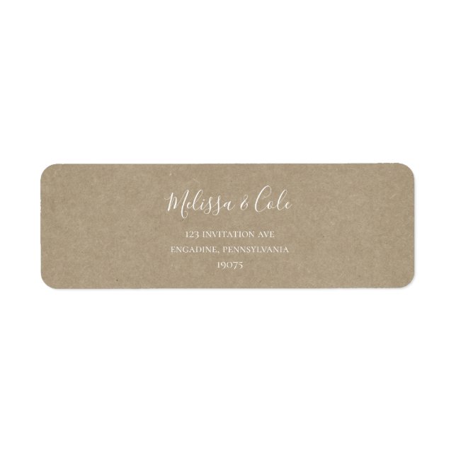 Rustic Winter | Kraft Return Address Label (Front)