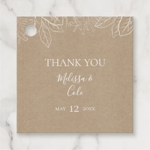 Rustic Winter   Kraft Thank You Favour Tags