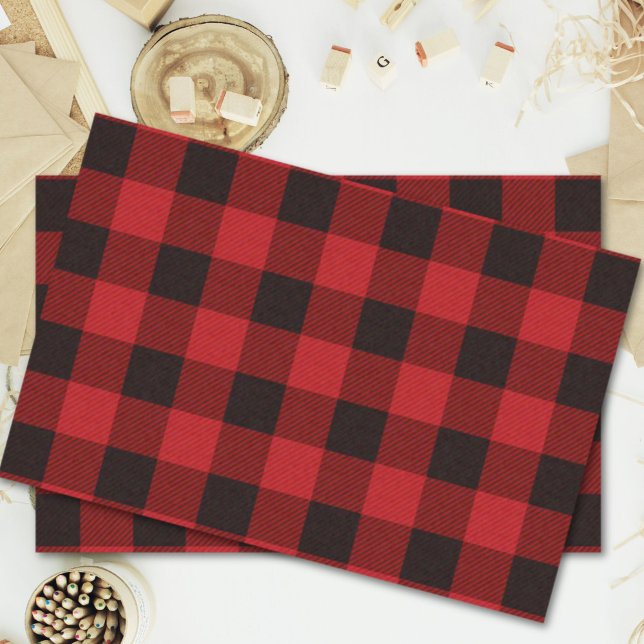 rustic winter lumberjack red buffalo plaid party tissue paper (rustic winter lumberjack red buffalo plaid party tissue paper)
