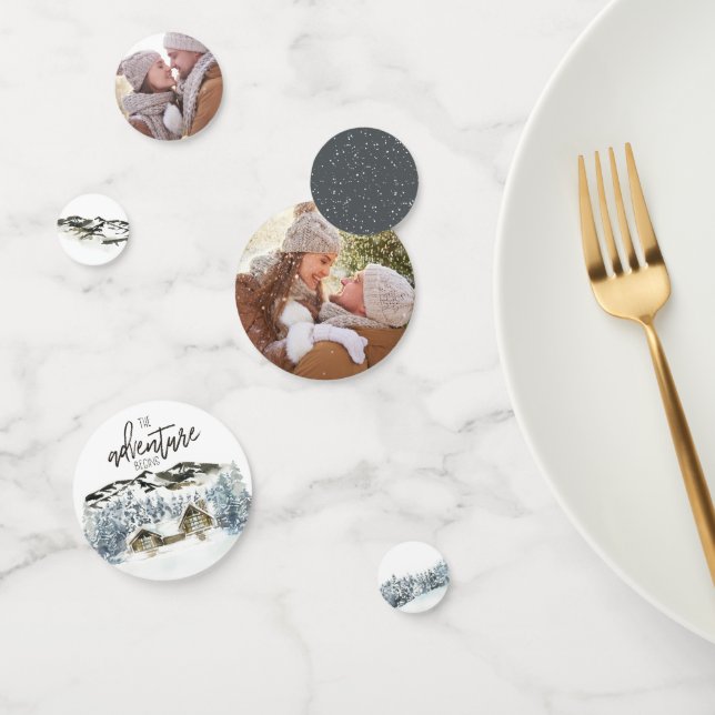 Rustic Winter Mountain | Bridal Shower Confetti (Group)