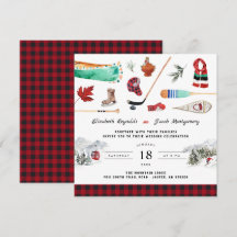 Rustic Winter Mountain | Camping Wedding Invitatio