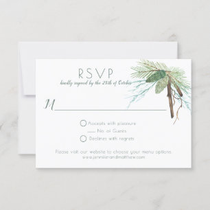 Rustic Winter Pine Branches Vines RSVP