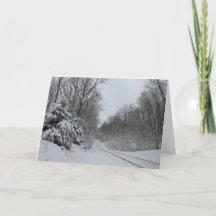 Rustic Winter Snow Scene Blank Inside