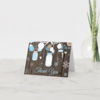 Rustic Winter Snowflake Mason Jar Blue