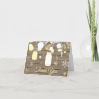 Rustic Winter Snowflake Mason Jar Yellow