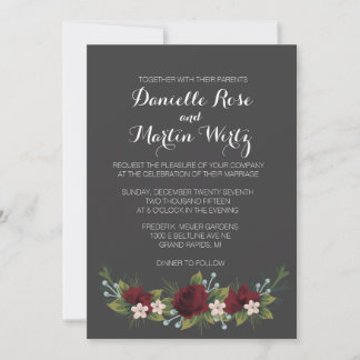 Rustic Winter Wedding Invite