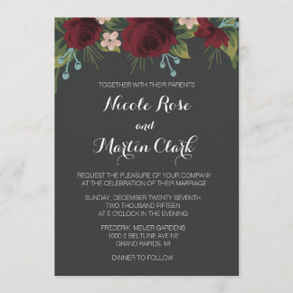Rustic Winter Wedding Invite