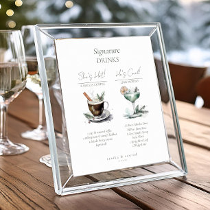 Rustic Winter Wedding Signature Drinks ID1049 Poster