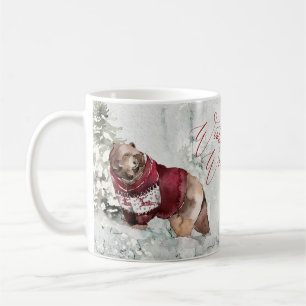 Rustic Winter Wonderland Animals in Snow Coffee Mug