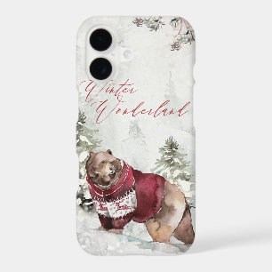 Rustic Winter Wonderland Bear in Snow