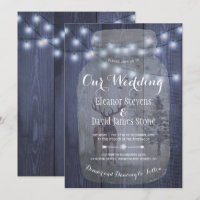 Rustic Winter Wonderland Mason Jar Lights Wedding