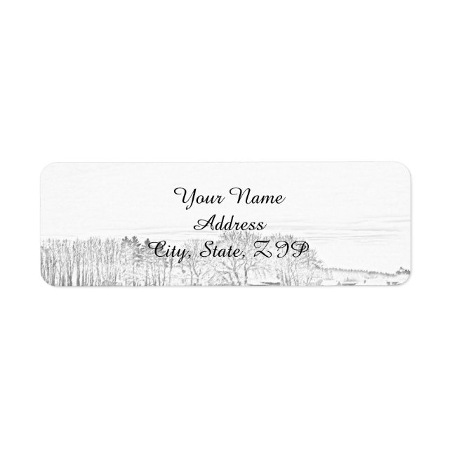 Rustic Winter Wonderland Return Address Label (Front)