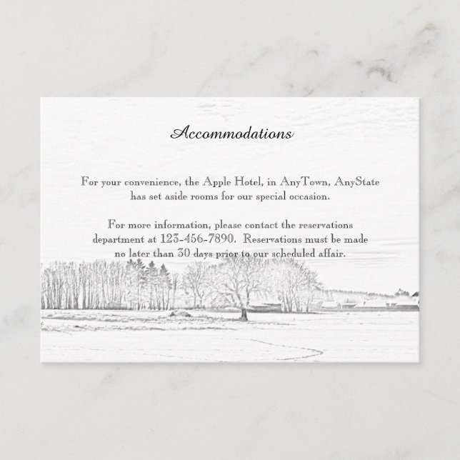 Rustic Winter Wonderland Wedding Insert (Front)