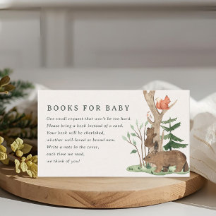 Rustic Winter Woodland Baby Shower Book Request Enclosure Card