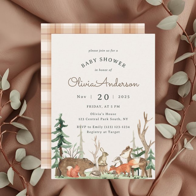 Rustic Winter Woodland Baby Shower Invitation (Creator Uploaded)