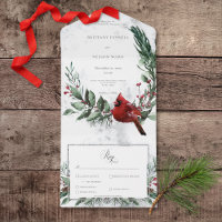 Rustic Winter Wreath & Red Cardinal Dinner