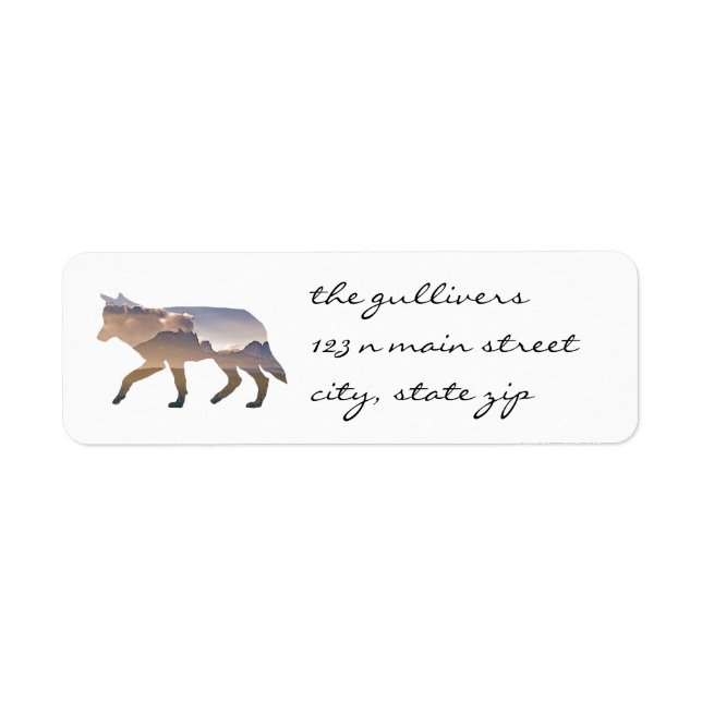 Rustic Wolf Return Address Labels (Front)