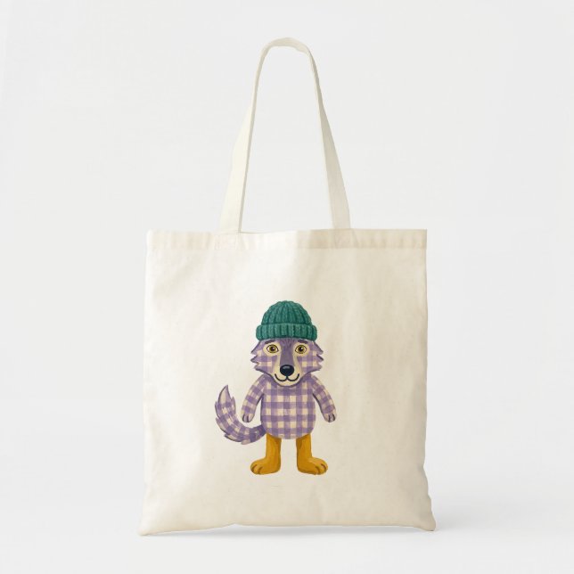 Rustic Wolf Tote Bag (Front)
