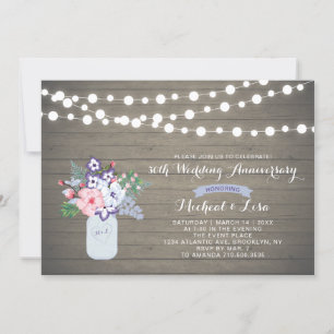 Rustic Wood 30th Wedding Anniversary Invitation