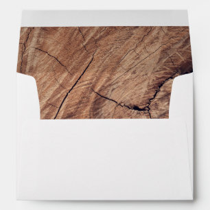 Rustic Wood 5x7 Wedding Invitation Envelope
