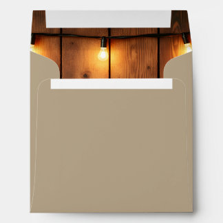 Rustic Wood and Lace Bridal Shower Envelope