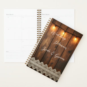 Rustic Wood and Lace Wedding Planner