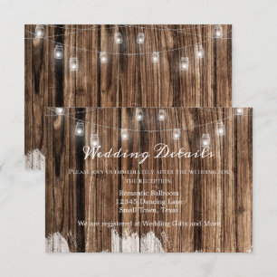 Rustic Wood and Lanterns Enclosure Card