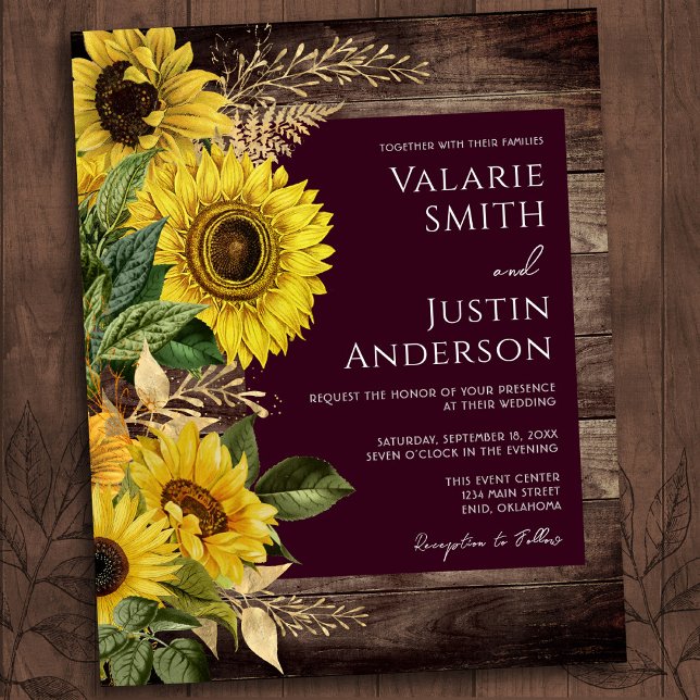 Rustic Wood and Sunflowers Budget Wedding (Creator Uploaded)
