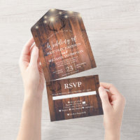 Rustic Wood Antler String Lights Wedding All In On