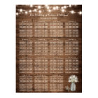 Rustic Wood Baby's Breath 15 Tables Seating Chart