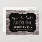 Rustic Wood Background Save the Date Announcement Postcard (Front/Back)