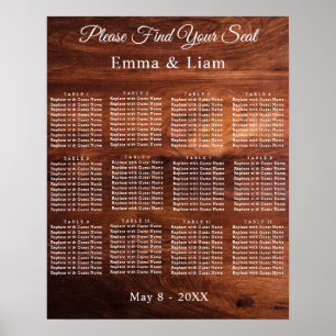 Rustic Wood Barn Grain Wedding Poster