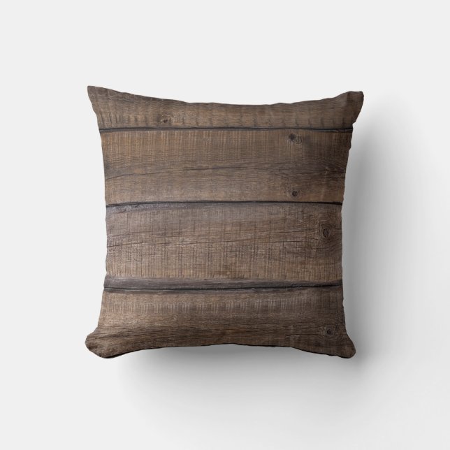 Rustic Wood Barn Modern Farmhouse Cushion (Front)