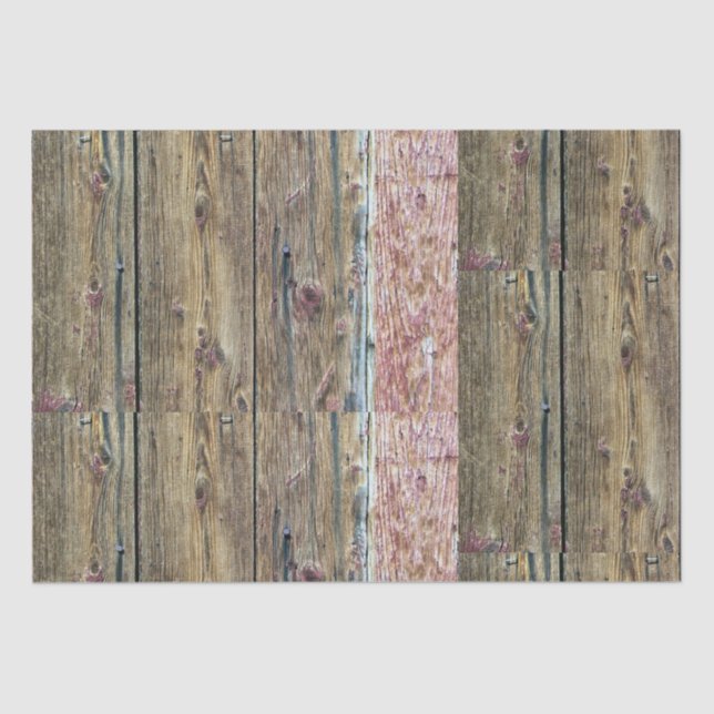 Rustic Wood Barn Panels Tissue Paper (Front)