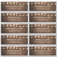 Rustic Wood Barn Wedding Guest Name Address Label
