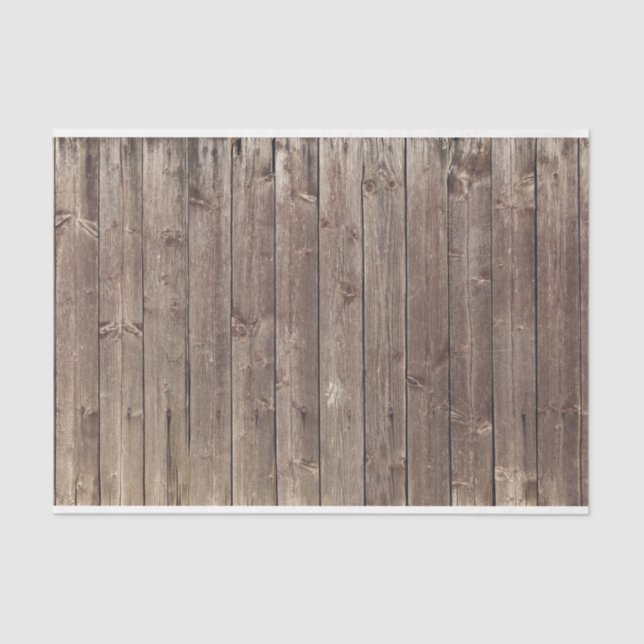 Rustic Wood Barn Wood Background Decoupage Tissue Paper (Front)