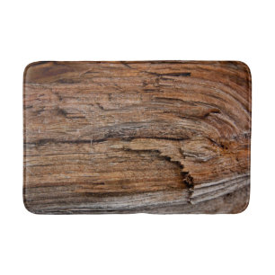 Rustic wood bath mat