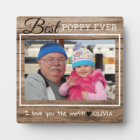 Rustic Wood Best Poppy Ever Grandpa Photo