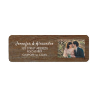 Rustic wood bride and groom photo country wedding