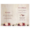 Rustic Wood Burgundy Floral Folded Wedding Program
