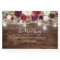 Rustic Wood Burgundy Floral Lights Wedding
