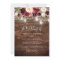 Rustic Wood Burgundy Floral Lights Wedding