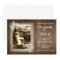 Rustic Wood Burlap Lace Photo Wedding Invitation